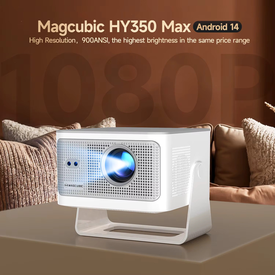 Magcubic HY350Max Android 14 Projektor in Weiß mit Autofokus, Sprachsteuerung, Native 1080P, 8K-Unterstützung, WiFi 6 und Bluetooth 5.4 - Bild 5