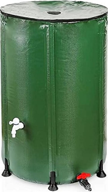 PROREGAL Renata Faltbare Regentonne in Grün mit Filter und Schlauchschnelladapter, 380 Liter, UV-stabiles PVC - Bild 1