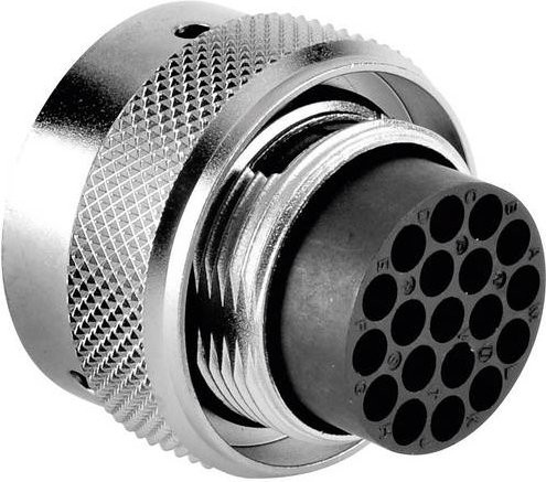 Amphenol RT0616-19PNH Rundstecker Stecker gerade aus Metall in Silber, Serie RT360 mit 19 Polen - Bild 1