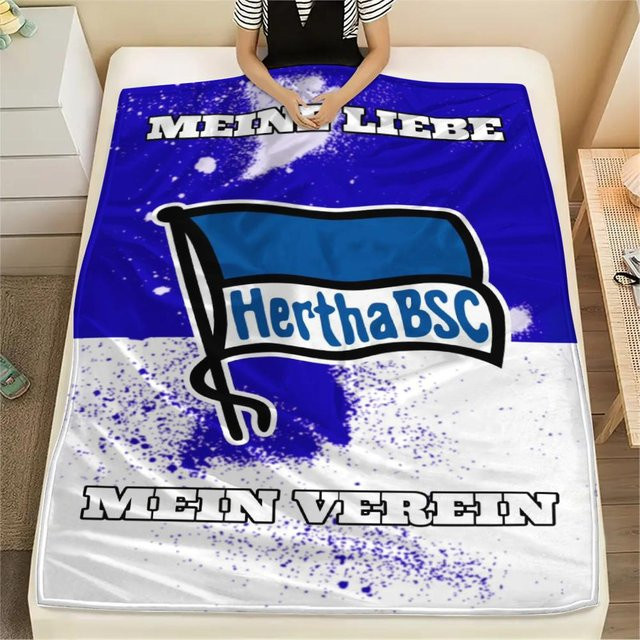 Hertha BSC Flanelldecke von On My Love Home in Blau, B/B: 150 x 200 cm - Bild 1