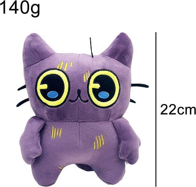 Yiran Health & Beauty Tostada Plüschpuppe, Lila Katze, ab 1 Jahr - Bild 1