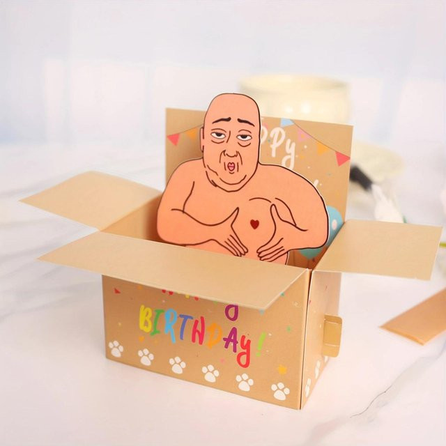 Lustige Happy Birthday Pop-Up Karte mit 3D-Design in Mehrfarbig für Erwachsene - Bild 1