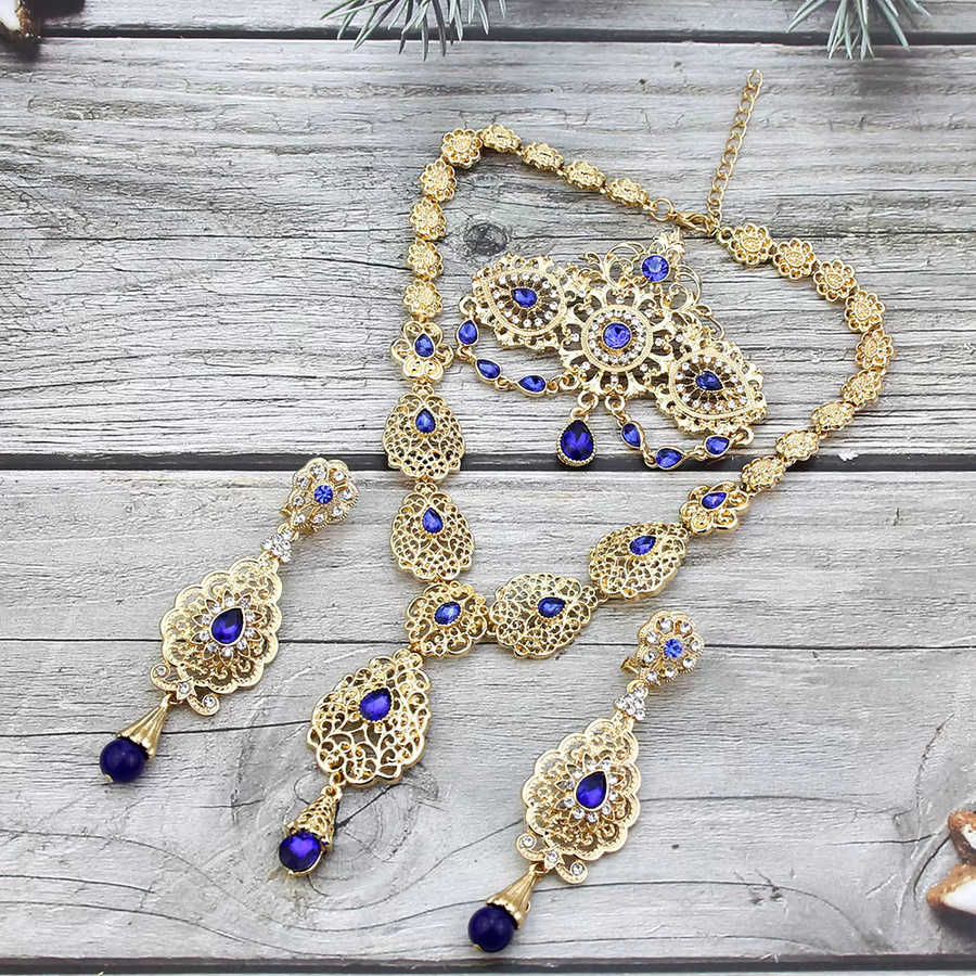 Sunspicems Schmuck-Set, Gold, Kristall, Damen - Bild 2