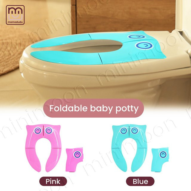 momo&dudu Reise-Töpfchensitz für Kinder mit rutschfester Matte und klappbarem Design in Pink oder Türkis - Bild 1