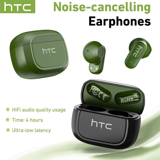 HTC NE51 Kabellose Bluetooth In-Ear Kopfhörer mit AI-Übersetzer, Geräuschunterdrückung und HiFi-Musik in Schwarz - Bild 1