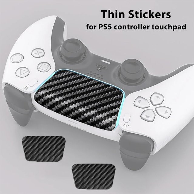 DIXSG 2er-Pack Aufkleber für PS5-Controller und Touchpad in Schwarz und Weiß, kratzfester Schutz für deine Playstation 5 Gamepads - Bild 1