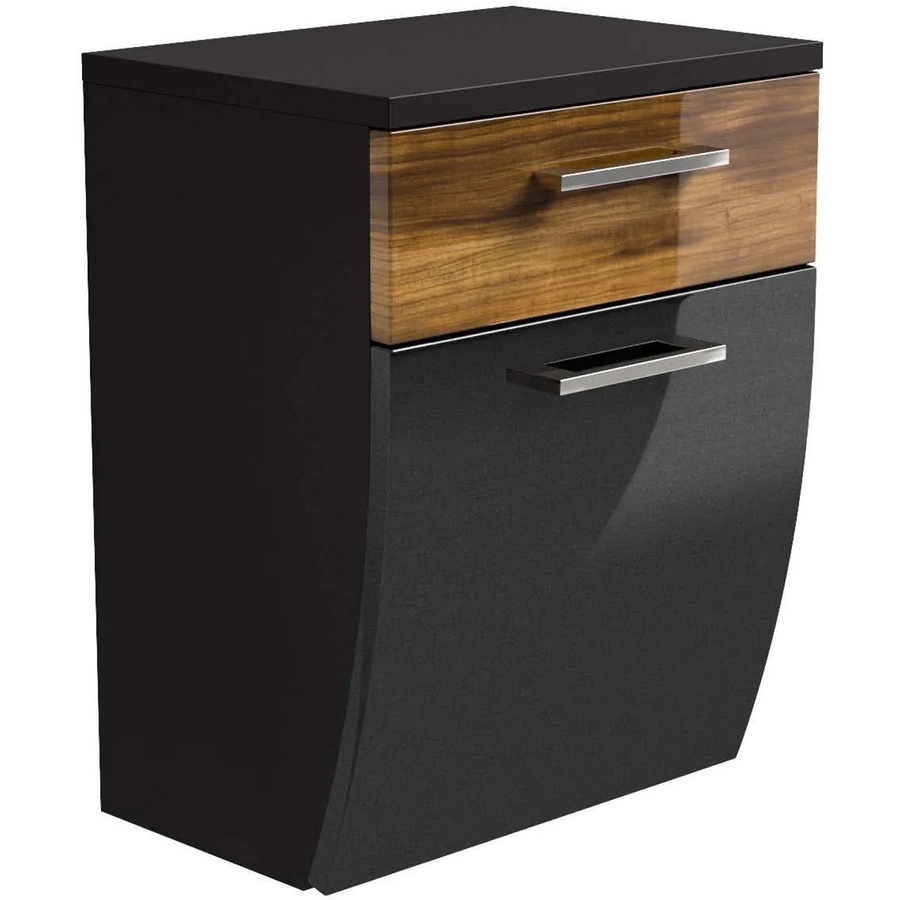 Posseik Bad-Hängeschrank Rima in Walnuss und Anthrazit, Breite: 40 cm - Bild 1