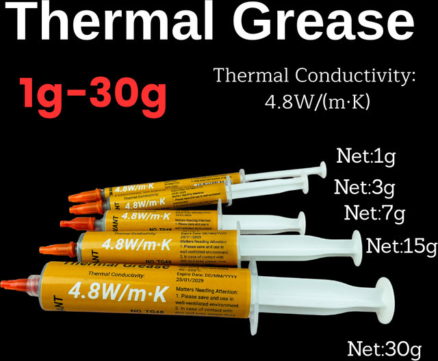 FIXWANT Wärmeleitpaste in Grau, 4,8 W/m·K Wärmeableitendes Silikon für CPU, GPU und LED sowie Computer-Kühlkörper - Bild 1