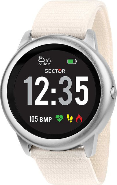 Sector Smartwatch, Edelstahl, 46 mm, Unisex, Schwarz - Bild 1