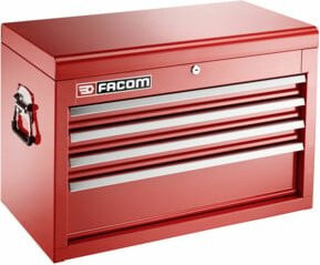 Facom Werkzeugkasten aus Stahl mit 4 Schubladen in Rot, B/T/H: 57,0 x 27,0 cm - Bild 1