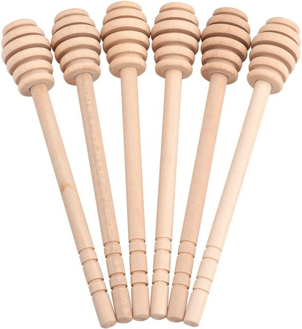 KaiSai Set aus 50 Holz-Mini-Löffeln für Honig und Marmelade, braun, Höhe: 16 cm - Bild 1