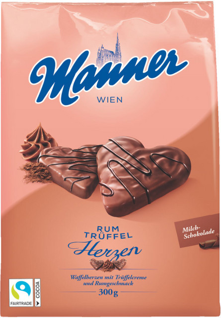 MANNER Herzen Rum-Trüffelcreme 300 g - Bild 1