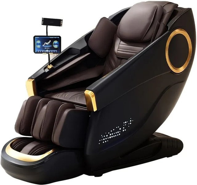 360Home Massagesessel mit Zero Gravity, SL-Track, Heizung, Thai Stretch und Bluetooth Musik, Schwarz - Bild 1