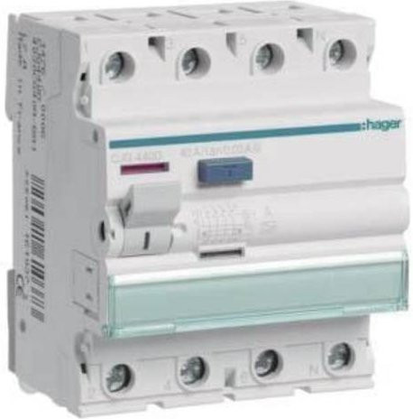 Hager FI-Schutzschalter CJG440D RCD 4polig 40A 0,03A 230V in Blau und Weiß - Bild 1