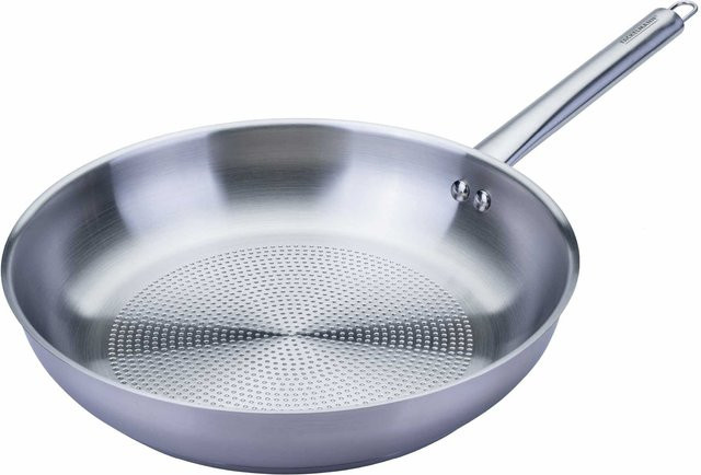 Fackelmann Bratpfanne aus Edelstahl mit Ovalgriff, Silber, Durchmesser: 28 cm - Bild 1