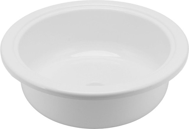 KaiSai Rundes Aufsatzwaschbecken aus Acryl für Wohnmobil und Yacht, Weiß, Durchmesser: 37,5 cm, Höhe: 13,0 cm - Bild 1