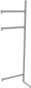 Kerkmann Variabo Leerregal Anbaufeld einseitig in Grau/Silber, B: 75 cm, H: 250 cm, T: 41 cm - Bild 1