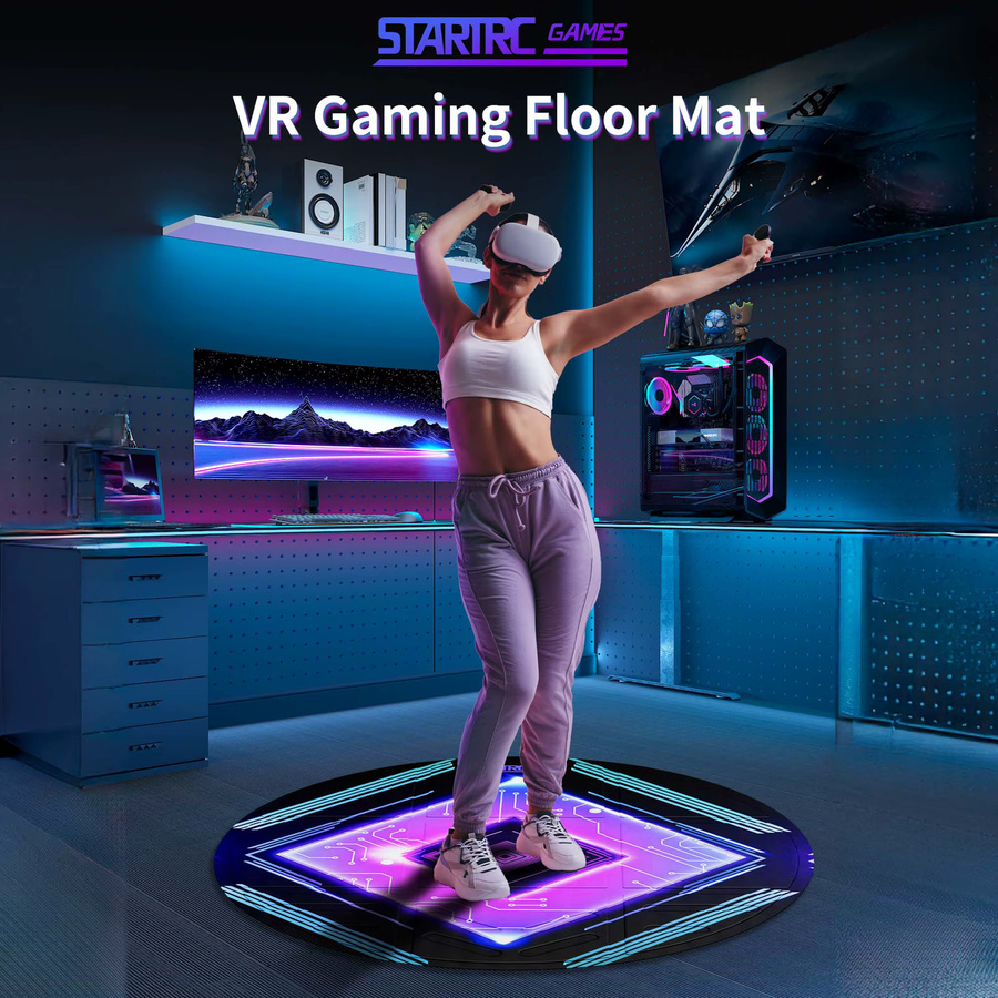 Hellodigi Universal VR-Brille Sport-Bodenmatte in Lila, rutschfest und sturzsicher für ein sicheres Spielerlebnis - Bild 2