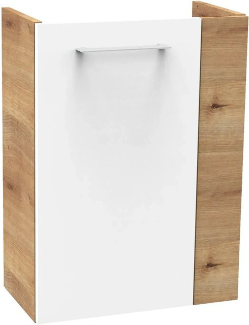 Fackelmann Waschbeckenunterschrank SBC Gäste Bad, Asteiche/Weiß, Hochglanz, B/H/T: 44 x 60 x 24,3 cm - Bild 1