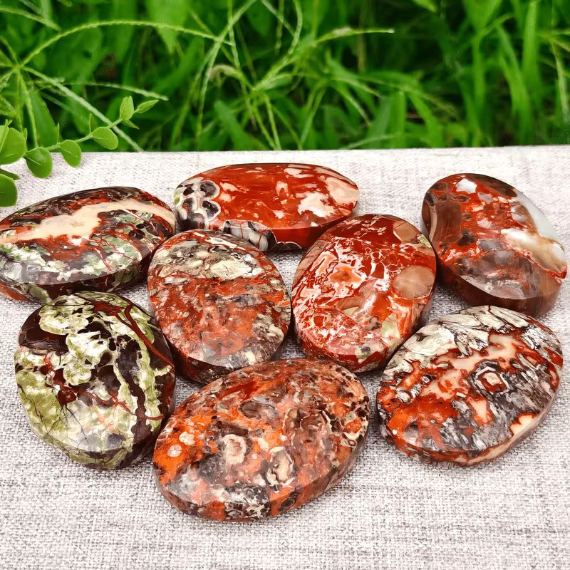 CrystalHola Geld-Achat Handstein in Goldbraun, polierter ovaler Kristallstein zur Dekoration - Bild 5