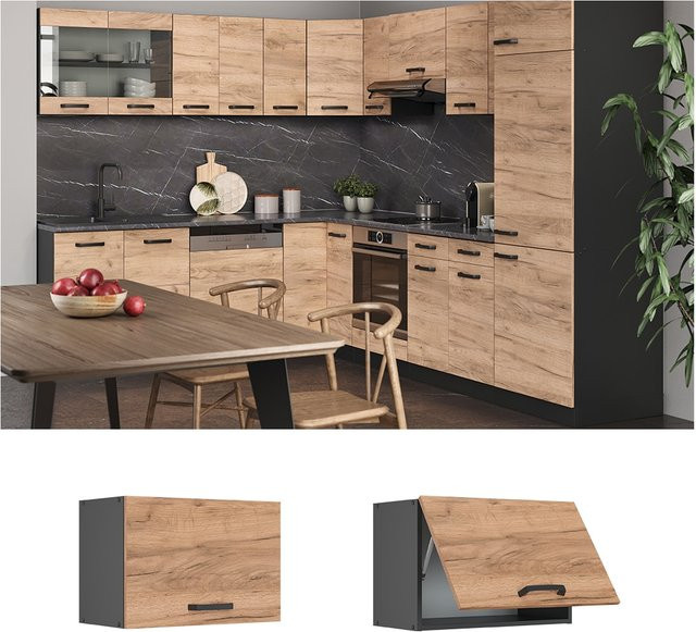 Vicco Küchen-Hängeschrank R-Line Anthrazit Eiche B/T/H: 60 x 40 x 31 cm - Bild 1