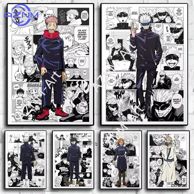 KAYOU Jujutsu Kaisen Anime Leinwanddruck Manga Wandkunst Poster in Mehrfarbig - Bild 1