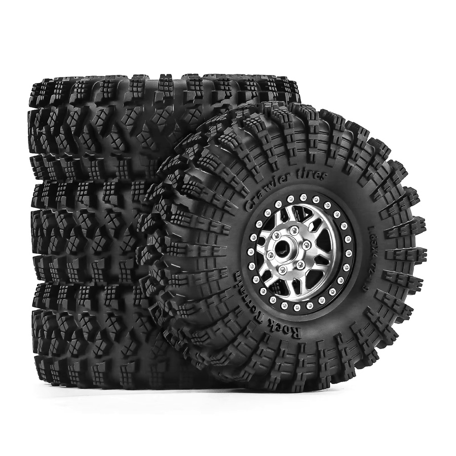Meep Beadlock-Räder und -Reifen, 1,9 Zoll, 12mm Sechskant, Schwarz - Bild 3