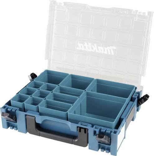 Makita MAKPAC Organizer mit Boxeinsätzen, transparent, Kunststoff, B: 39,5 cm, T: 29,5 cm, H: 11,0 cm - Bild 2