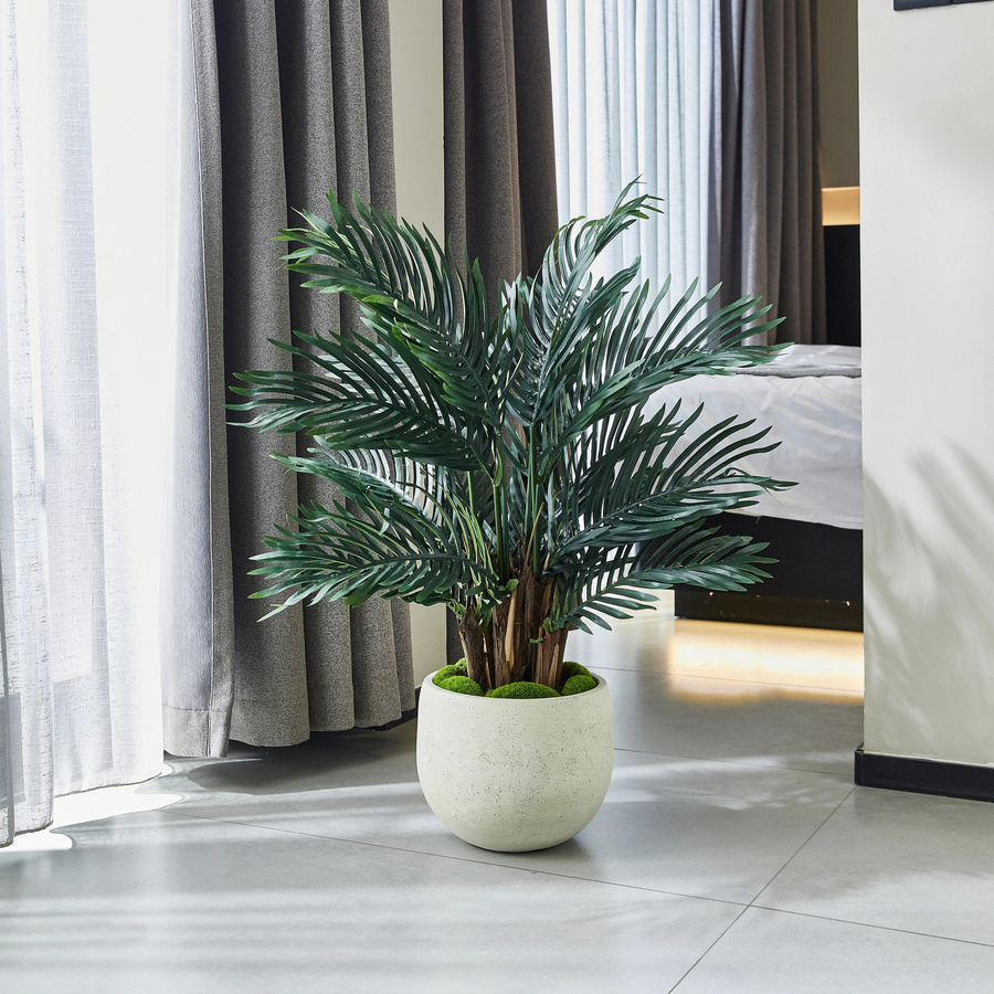 Künstlicher Palmfarn Alamea von artplants in Grün mit rundem Keramiktopf, Höhe: 75 cm - Bild 1