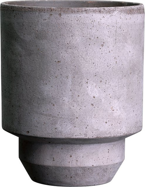 Bergs Potter Blumentopf The Hoff Pot in Grau aus Keramik und Terrakotta Durchmesser: 25 cm - Bild 1
