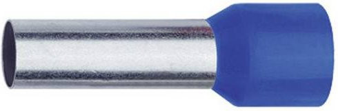 Klauke Aderendhülse nach DIN 0,5qmm mit 8mm Länge in Weiss und Blau, verzinkt und isoliert - Bild 1