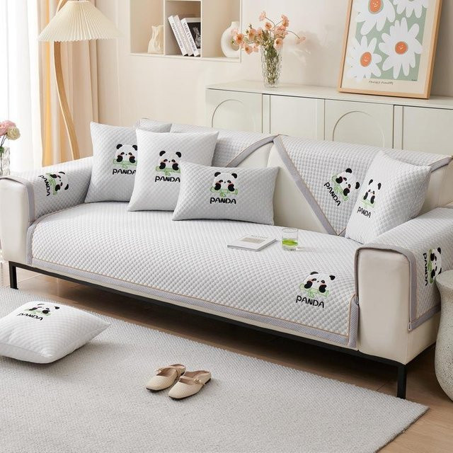 Rundes Doudou-Sofakissen von Super Six mit Cartoon-Motiv, rutschfester Bezug für alle Jahreszeiten, Durchmesser: 70 cm - Bild 1