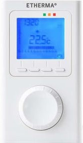 Etherma Funk-Raumthermostat ET-14A mit LCD-Anzeige und Uhr in Weiß - Bild 1
