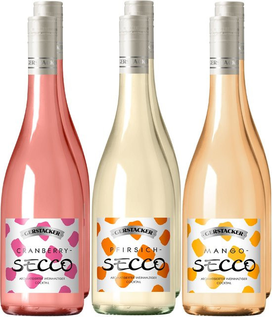 Gerstacker Fruchtsecco Mango Cranberry Pfirsich 6 x 0,75 l - Bild 1