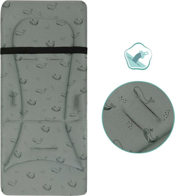 Fillikid Sitzauflage aus Baumwolle und Schaumstoff in Grün, Breite: 70,0 cm, Tiefe: 32,0 cm - Bild 1