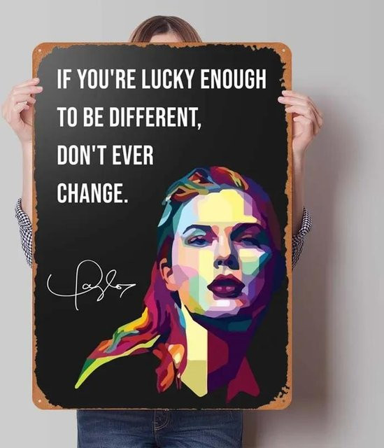 ZX ART Taylor Swift Retro Metallschild Wanddeko B/H: 40 x 30 cm - Bild 1
