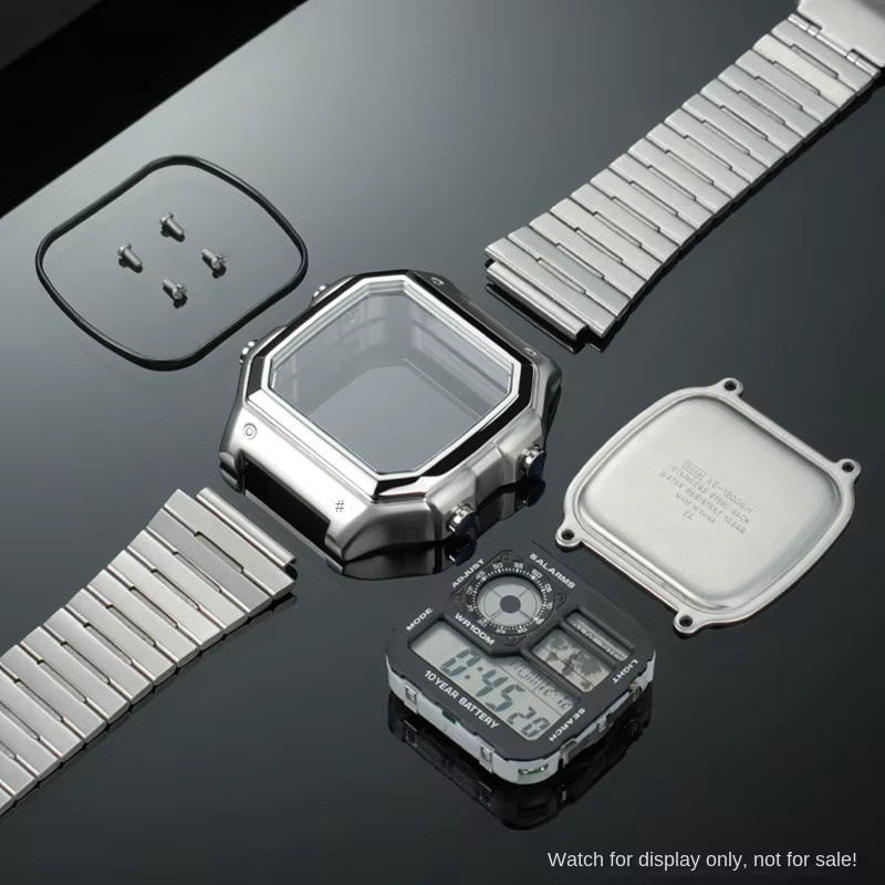 Casio Upgrade-Mod-Kit, Edelstahlgehäuse, Silber - Bild 3