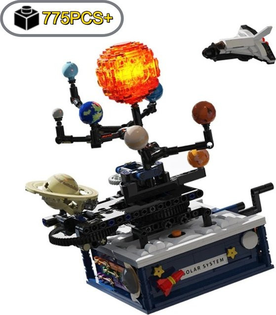 FUNXINEE Weltraum, Rotierende Sonnensystem-Globus-Bausteine, Ziegel Modell - Bild 1