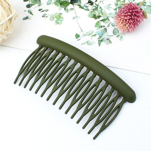 Haarkamm Clip, Matte Candy Farbe, Grau, Damen - Bild 1