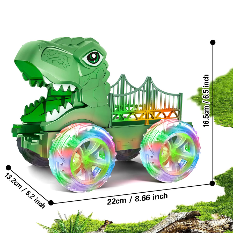 TONERJU Dinosaurier-LKW Spielset mit LED-Farblichtern für Kinder ab 3 Jahren - Bild 4