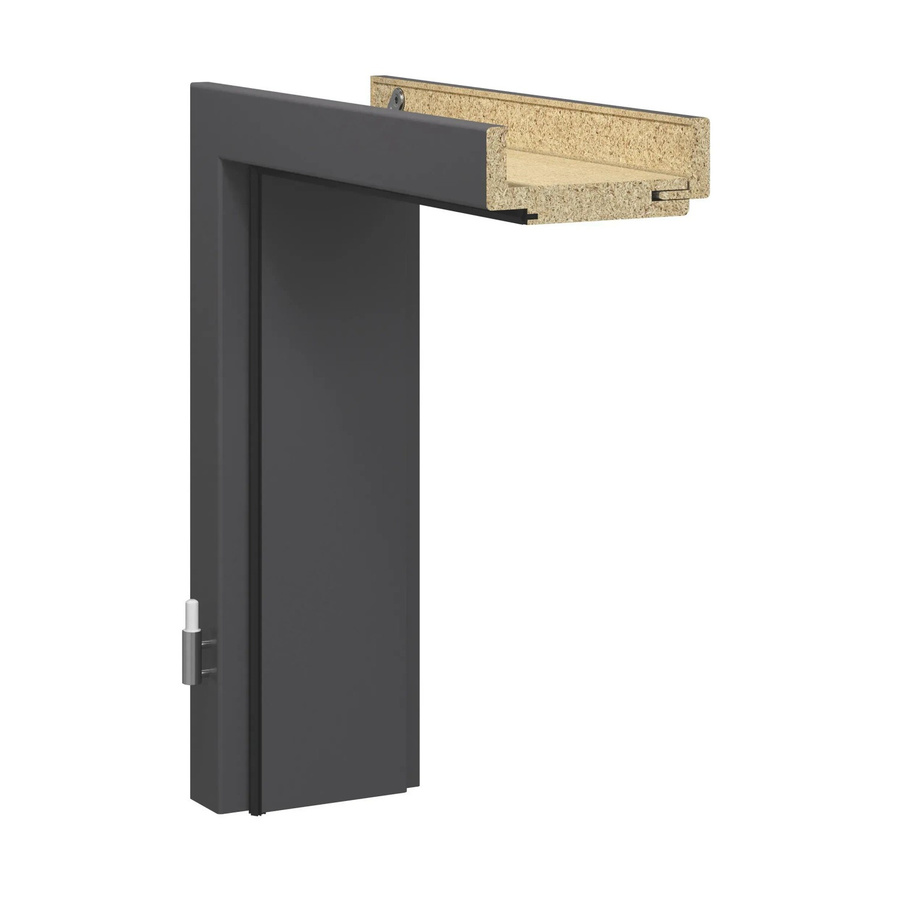 Getadoor Türzarge Brilant Soft Schwarz B: 86 cm, H: 198,5 cm, T: 8 cm DIN R - Bild 2