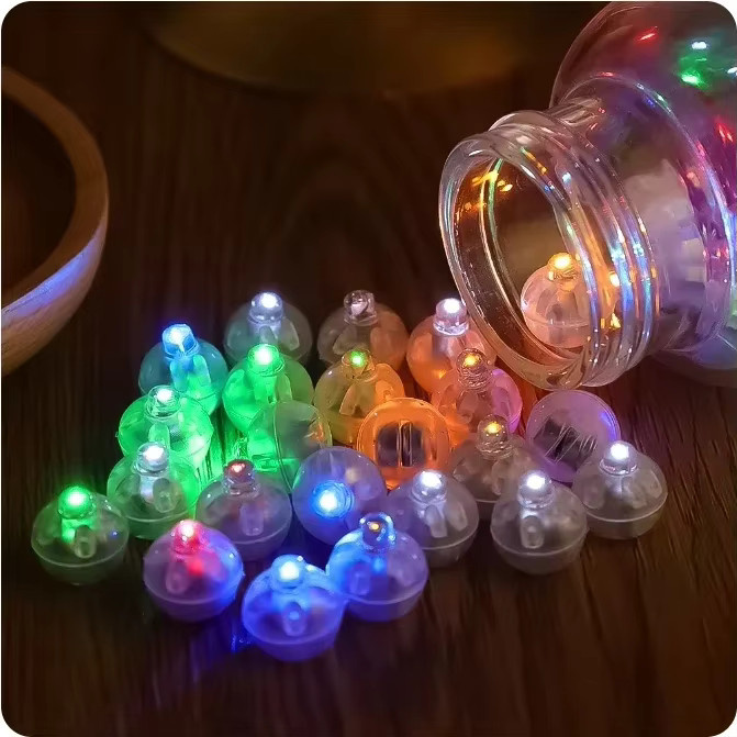 100 Stück Mini LED Ballon Lichter in Bunt und Gelb für Party und Dekoration - Bild 2