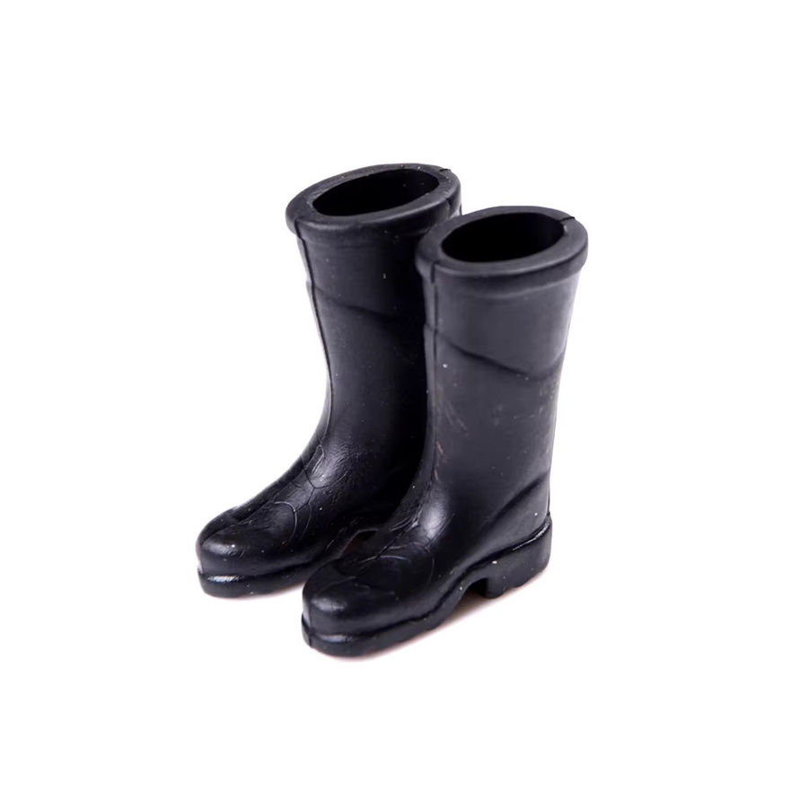 DIAPER&CORED Mini-Gummi-Regenstiefel, Schwarz, Puppenzubehör, 1 Paar - Bild 3