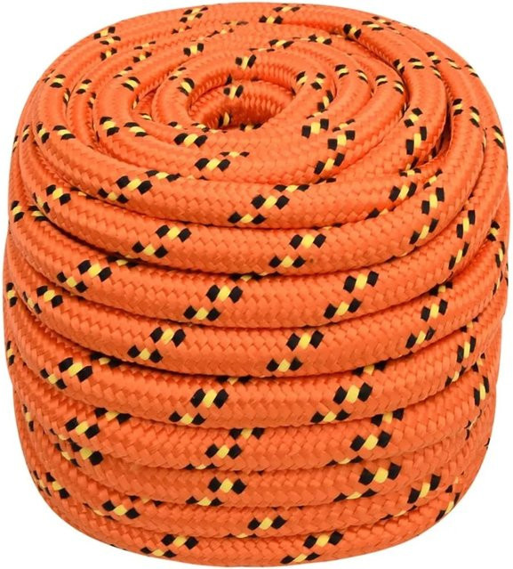 vidaXL Bootsseil aus Polypropylen in Orange, Durchmesser: 20 mm, Länge: 25 m - Bild 1