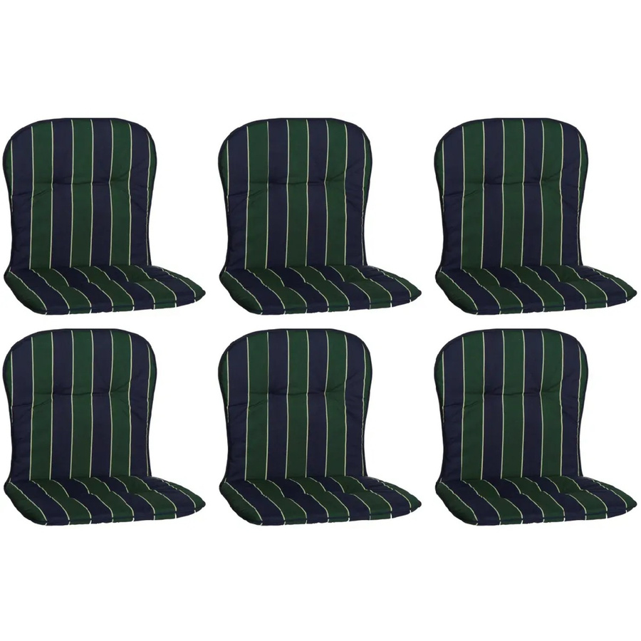 Beo Sitzauflage Niedriglehner Mono 6er-Set Grün-Blau gestreift - Bild 2