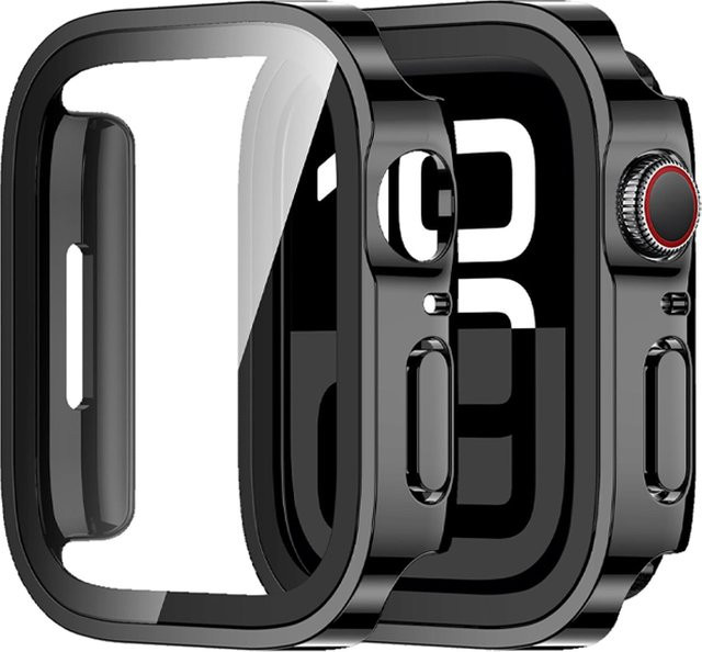 LCAPLE Displayschutzfolie für Apple Watch Case 10 11, gehärtetes Glas, PC-Stoßstangenabdeckung - Bild 1