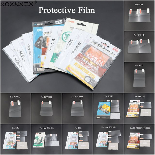 Transparente Display-Schutzfolie für NDS, NDSL, NDSi, XL, LL, PSV 1000, 2000, PSP 3000 und New 2DS, 3DS XL LL - Bild 1