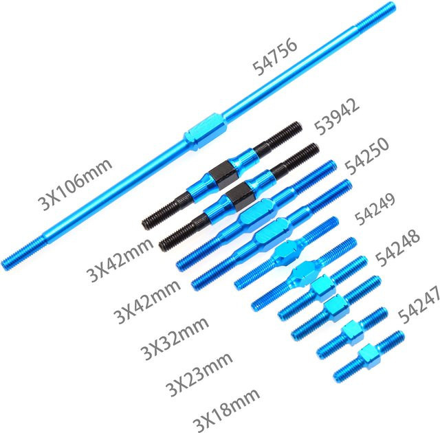 Tamiya Metall-Spannschloss-Set, verstellbare Spurstange, Zubehör - Bild 1