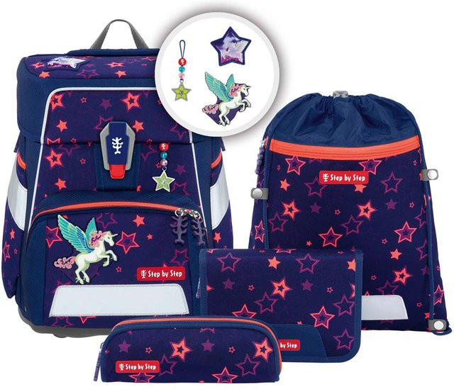 Step by Step Schulranzen-Set SPACE SHINE Pegasus Night Nuala, 5-teilig, Multicolor (Lila/Blau) - Bild 1