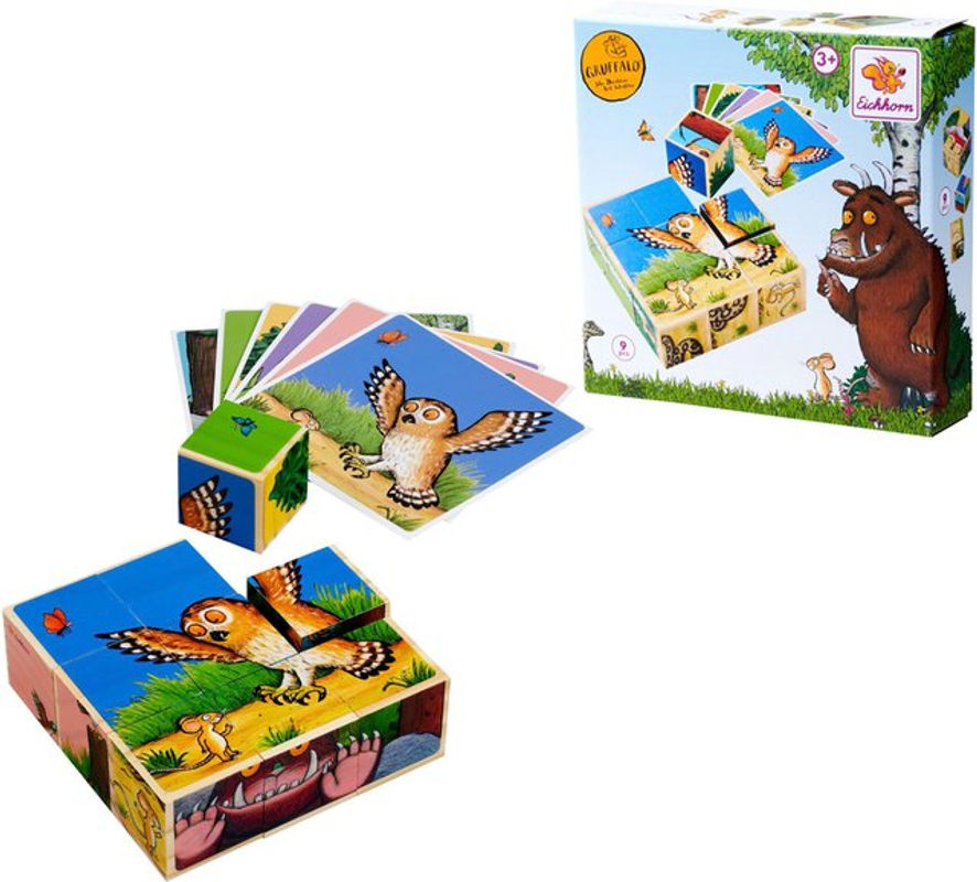 Eichhorn Bilderwürfel Grüffelo aus Holz für Kinder in Mehrfarbig - Bild 4